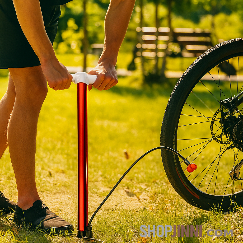 Manual Multipurpose Air Pump – Dual Nozzle | For Cycles, Bikes, Balls & More