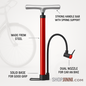 Manual Multipurpose Air Pump – Dual Nozzle | For Cycles, Bikes, Balls & More